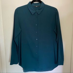 Uniqlo Rayon Long-Sleeve Blouse